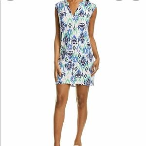 Tori Richard Alexia Shift Dress Women's Ladies Slow Poke Vibrant Fish Sz XXS